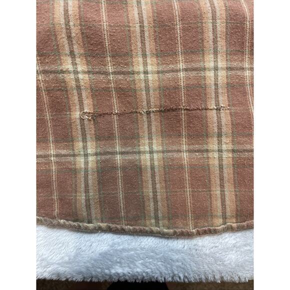 Fender Custom Shop Hoodie Shirt Mens M Rust Plaid Twill Surfer Skater Grunge - Picture 11 of 12